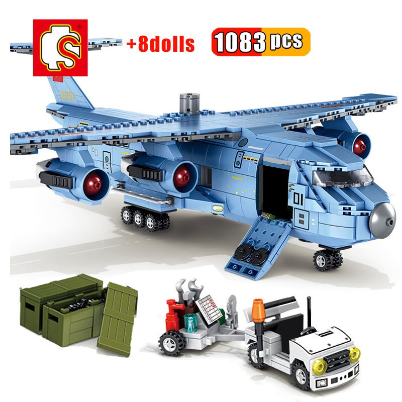 SEMBO Chinese Military Aviation Model Brick Aircraft Playsets