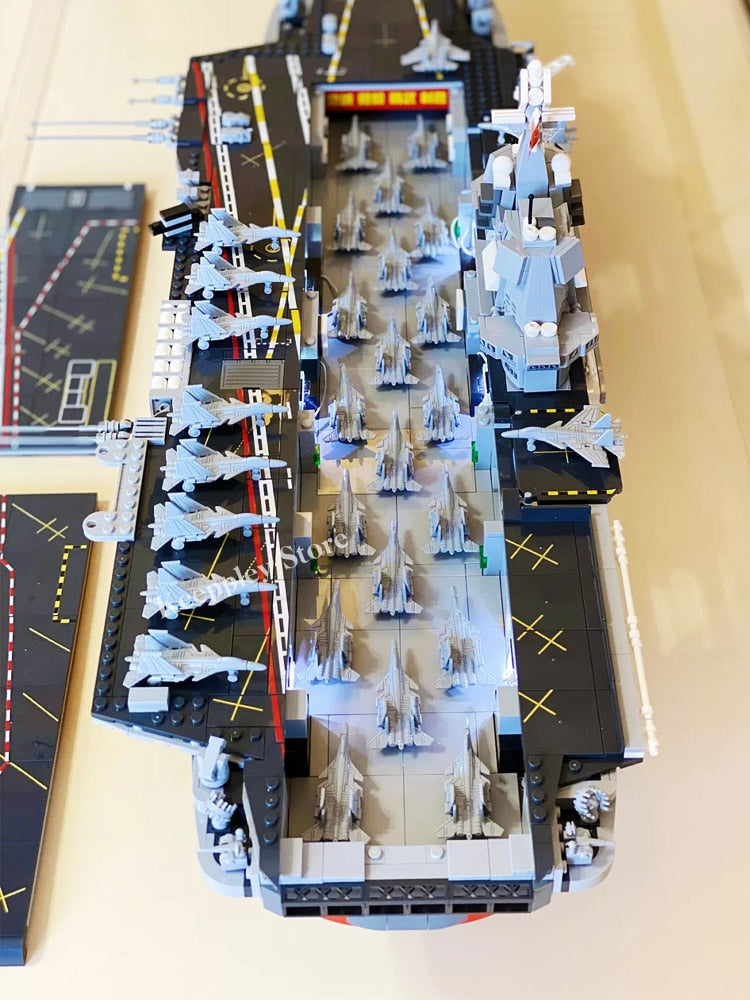 Naval Supremacy Aircraft Carrier, Submarine & Battleship Brick Model Playsets