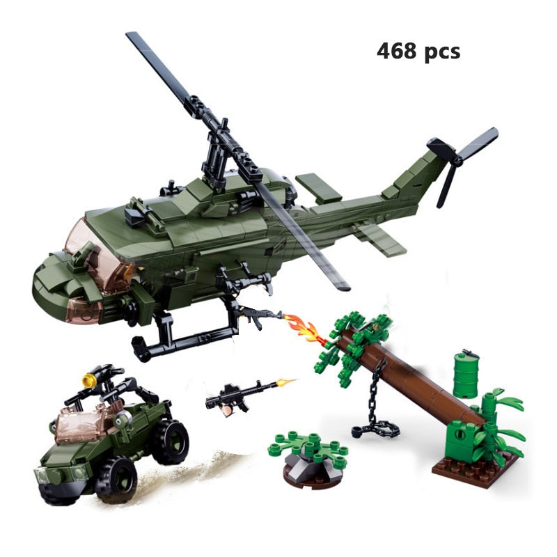 UH-1 Huey Helicopter Brick Set 46512477372701