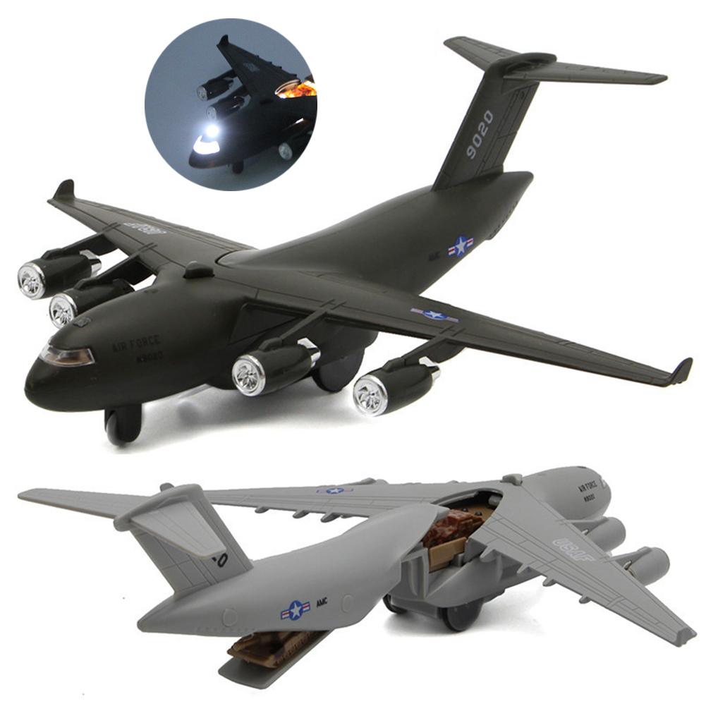 1/32 Scale C17 Transport Aircraft - Diecast Metal Airplane Toy with Music & LED Features