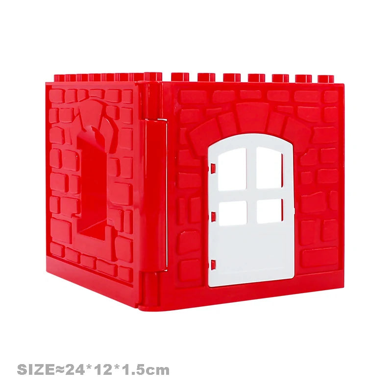 Big Size Building Blocks Engineering Accessories – City Scene, Walls, Doors, Hooks & Props