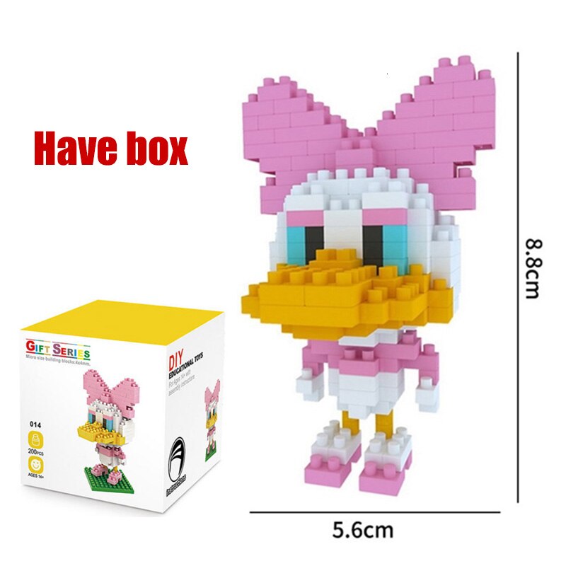 Disney Character Building Block Sets: Mickey, Minnie, Goofy, Daisy & Donald Duck