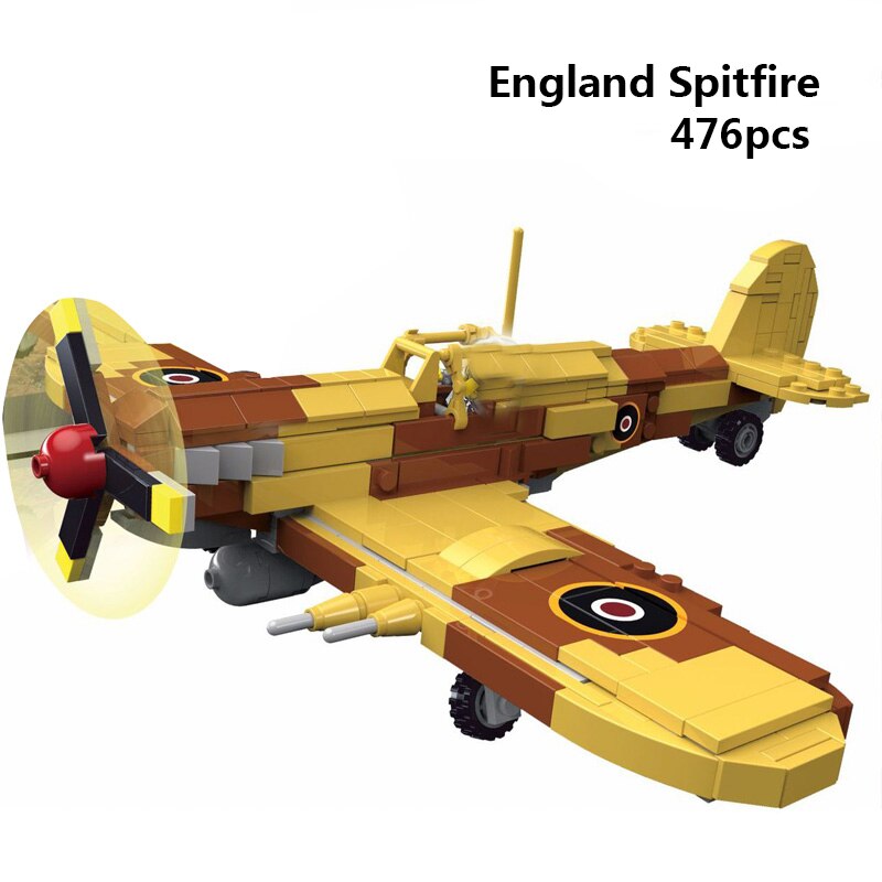 WW2 & Helicopter Model Brick Playsets: Aircrafts & Helicopter Block Collection