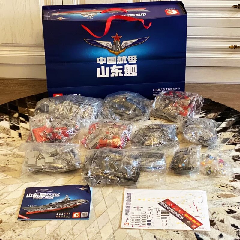 Naval Supremacy Aircraft Carrier, Submarine & Battleship Brick Model Playsets