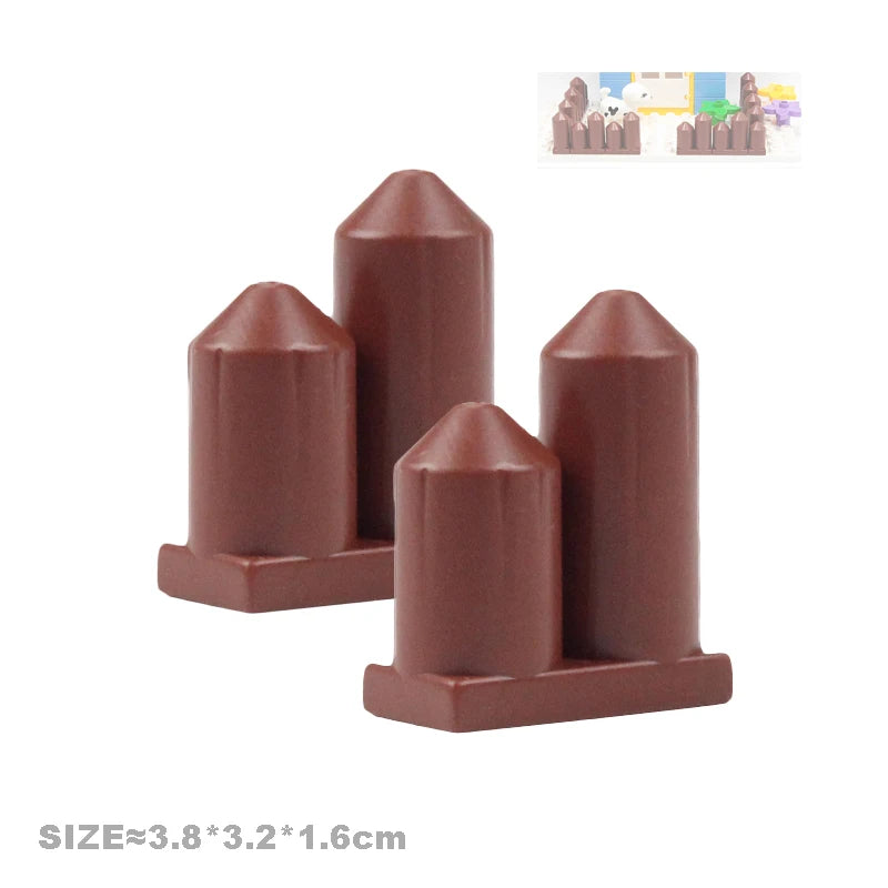 Big Particles Building Blocks House Parts Accessory Window Wall Roof Construction Assemble Duplo Brick Educational Toys For Kids