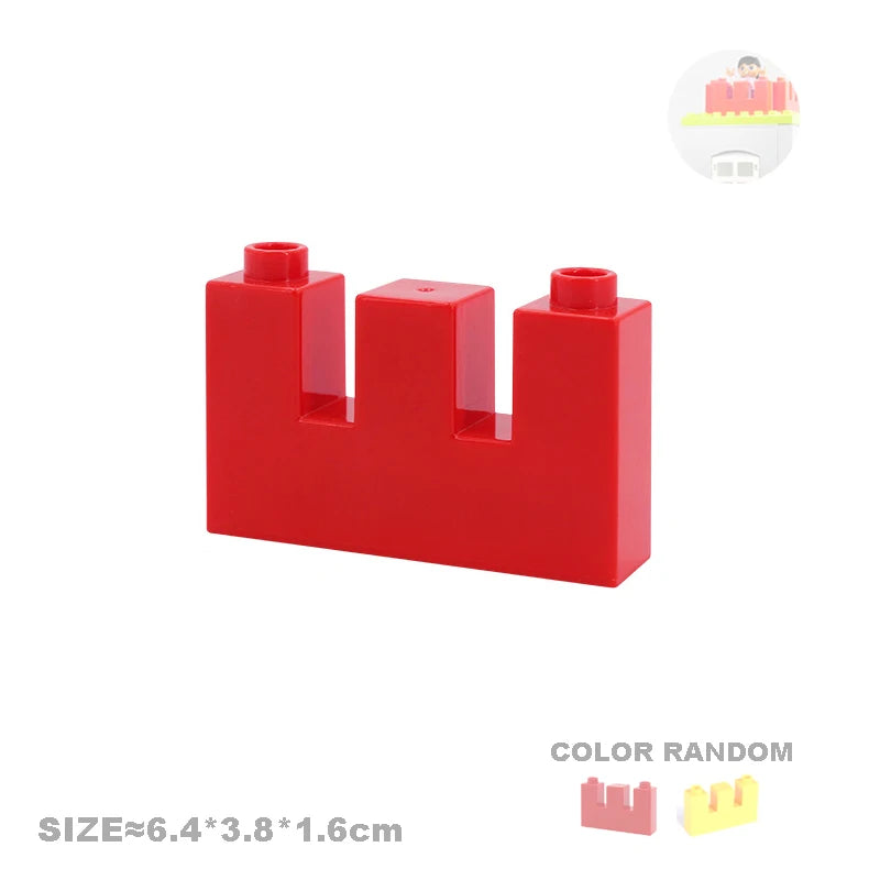 Big Size Building Blocks Engineering Accessories – City Scene, Walls, Doors, Hooks & Props