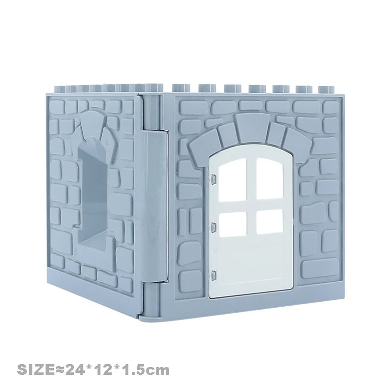 Big Size Building Blocks Engineering Accessories – City Scene, Walls, Doors, Hooks & Props