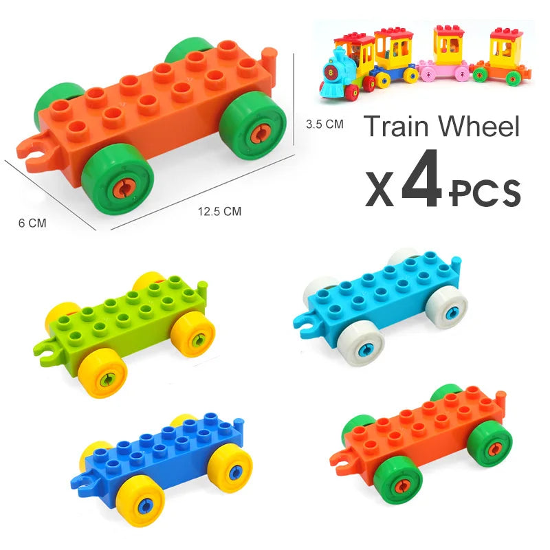 Colorful DIY Building Blocks – Big Size Bulk Bricks, Cars, Animals & Base Plates