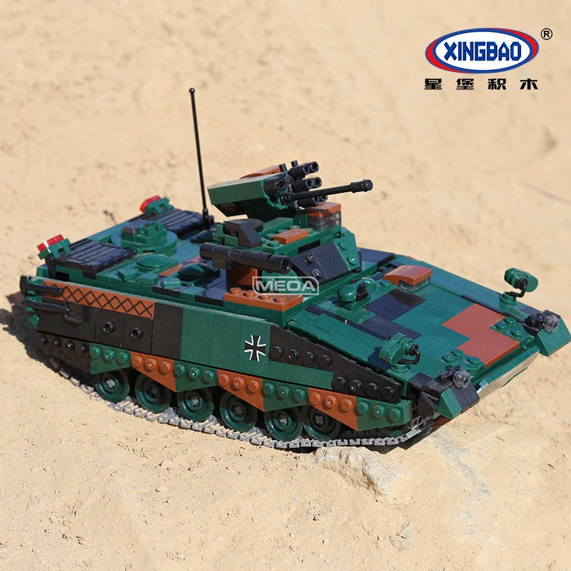 German Modern Military Brick Models - Tanks, APCs, Trucks, 141 to 394 Pieces