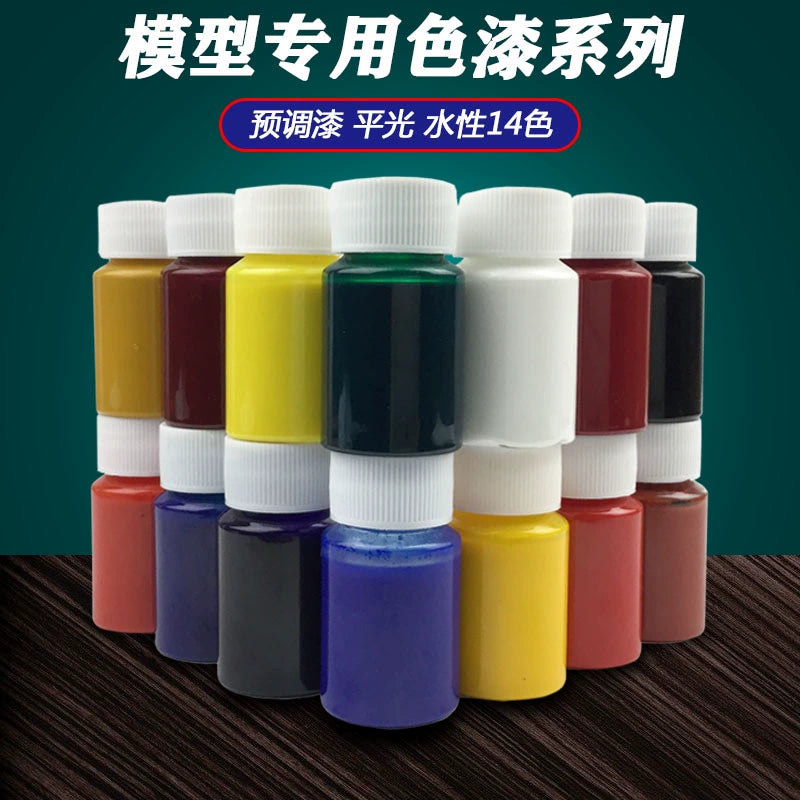 Water-Based High Polyester Hand-Painted Pigment for Models - 20mL, 14 Color Options for DIY and Crafting