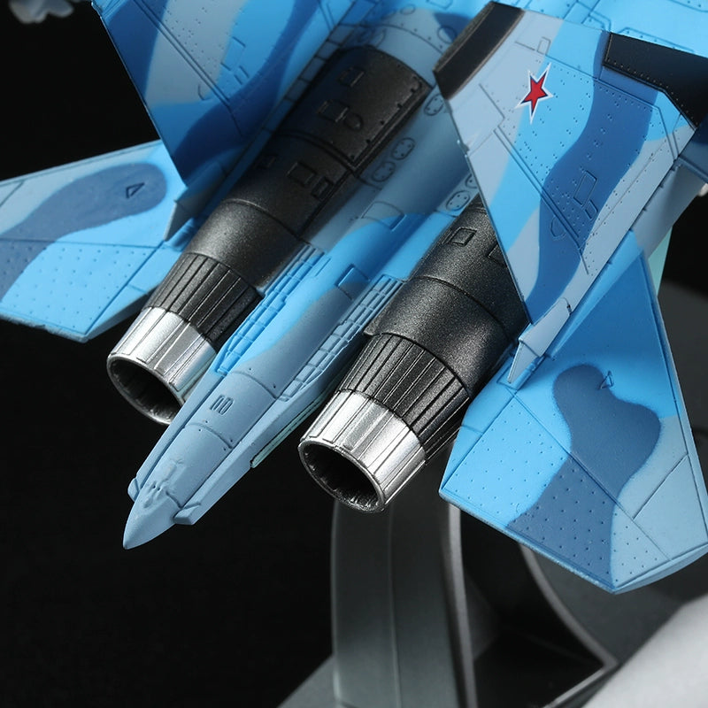 1/100 Scale Su 27 Flanker Fighter Aircraft Alloy Display Model