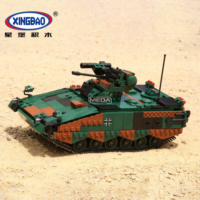 German Modern Military Brick Models - Tanks, APCs, Trucks, 141 to 394 Pieces