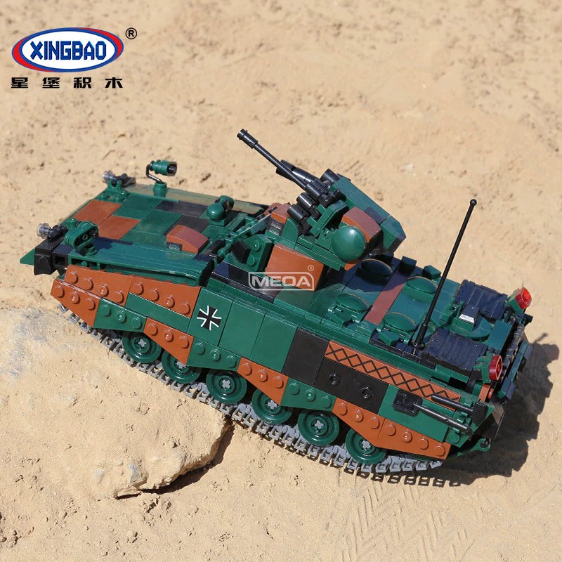 German Modern Military Brick Models - Tanks, APCs, Trucks, 141 to 394 Pieces