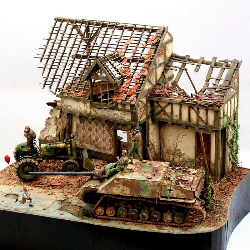 Capture Realism: European Brick House Sand Table Model Kit Variants