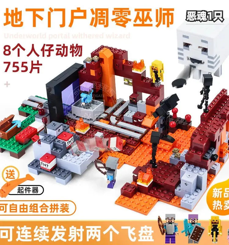 Minecraft-Inspired Brick Model Sets: Underground, Withered vs. Shadow Dragon, and More
