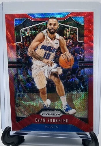 2019-20 Panini Prizm Evan Fournier Red Wave Refractor Basketball Card simple Xclusive Collectibles