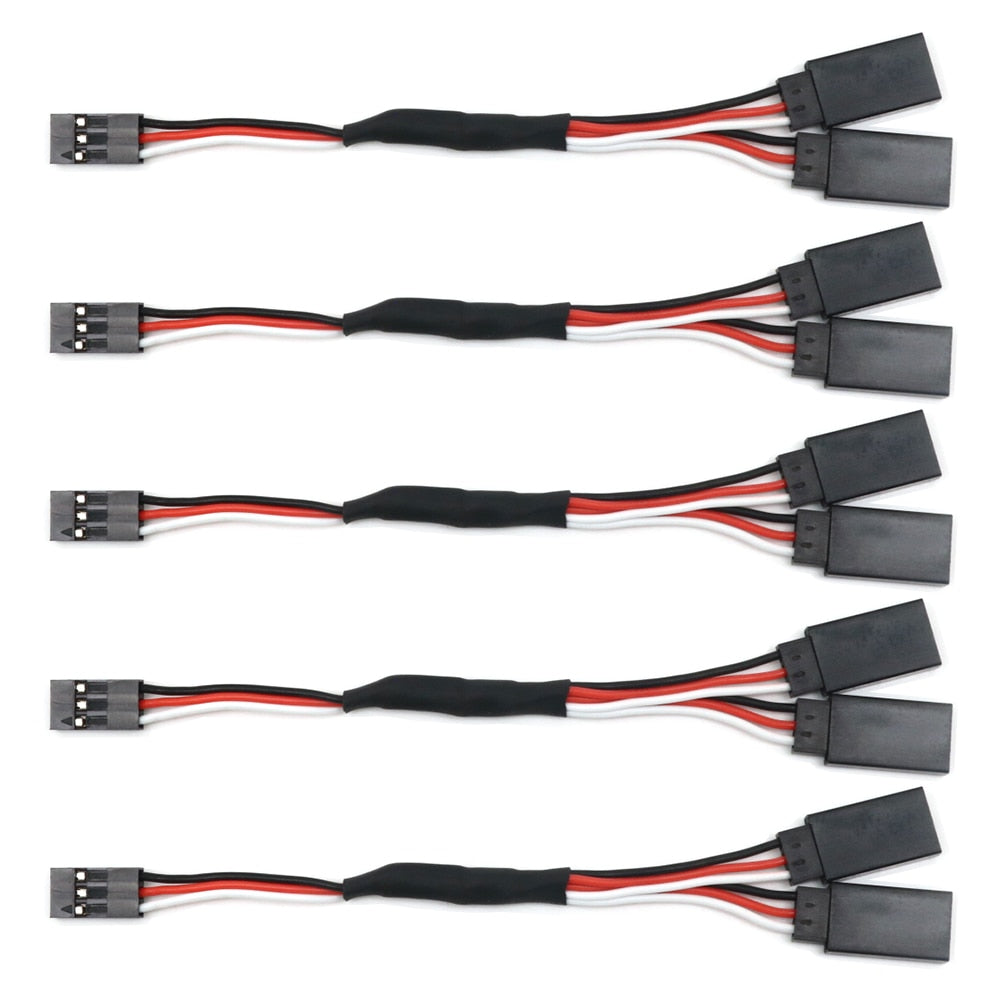 5-Piece 100/150/200/300/500mm RC Servo Y Extension Cord Cables - Versatile RC Accessories - Xclusive Collectibles