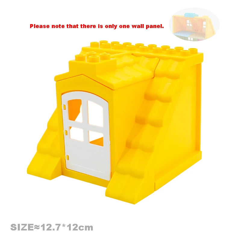 Big Size Building Blocks Engineering Accessories – City Scene, Walls, Doors, Hooks & Props