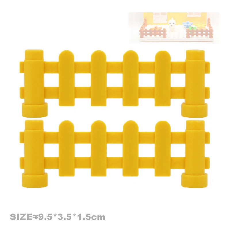 Big Particles Building Blocks House Parts Accessory Window Wall Roof Construction Assemble Duplo Brick Educational Toys For Kids