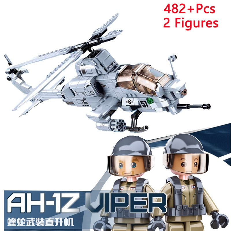 Military Aircraft Brick Model Collection - Classic to Modern Combat Aircraft Block Playsets