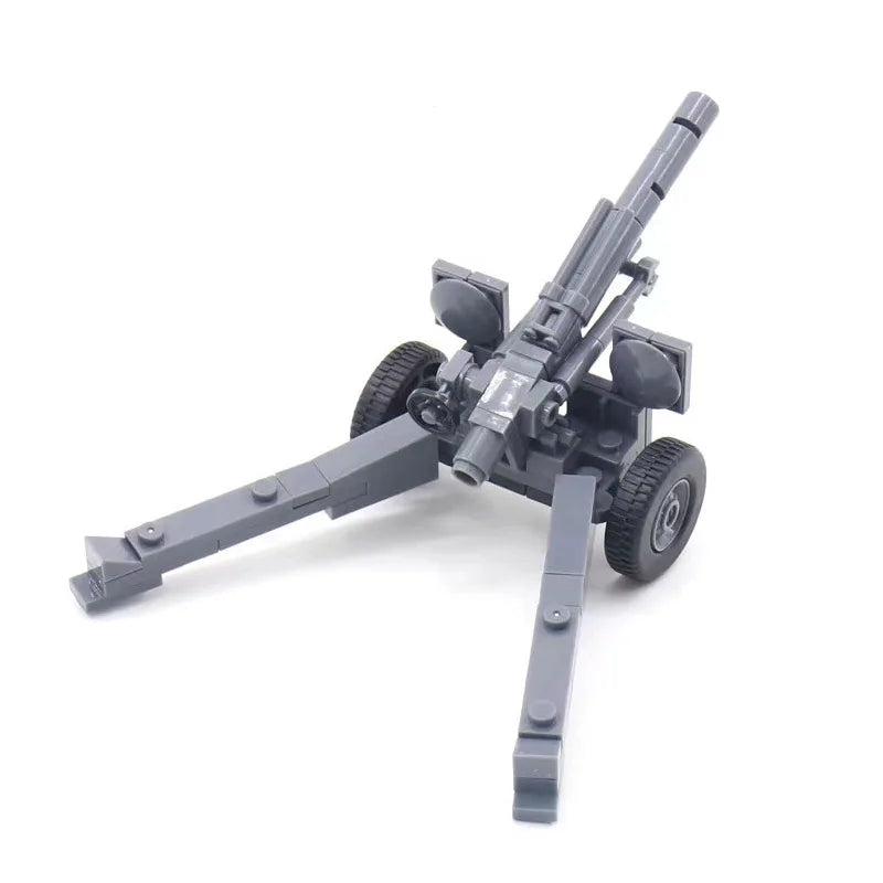 Military Series Battle Gun & Cannon Building Blocks – WW2 Army Artillery Collection