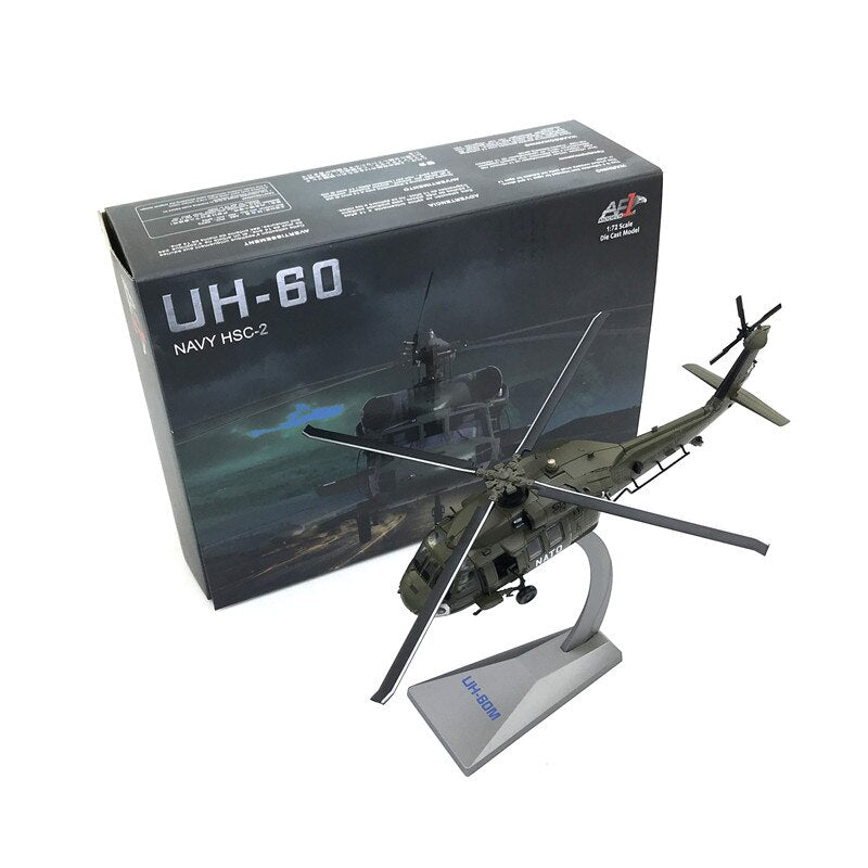 Premium 1/72 Scale UH-60 Black Helicopter Diecast Display Model