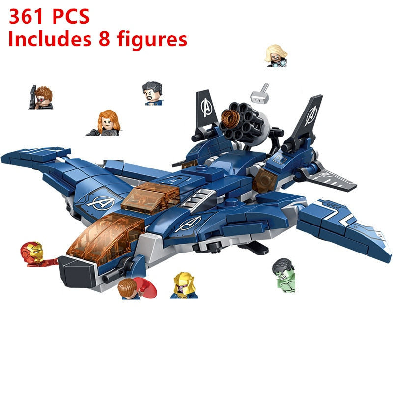 Disney 8-1 Avengers Jet Playset 361pc With 8 Figures