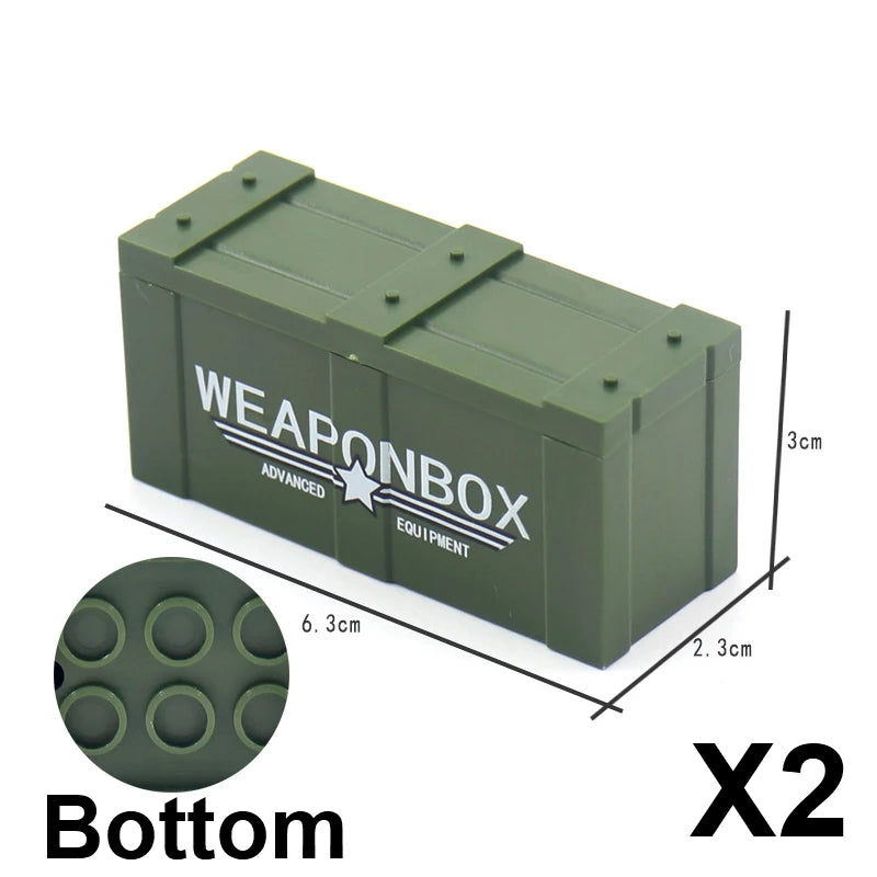 Military Building Blocks – Weapon Accessories, Helmets, and Supply Crates