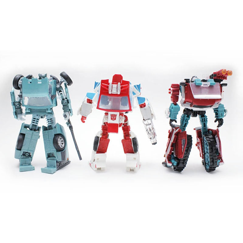 TAKARA TOMY Original Transformers AUTOBOTS WARRIORS RATCHET KUP PERCEPTOR Action Figure Robot Model Set - Xclusive Collectibles
