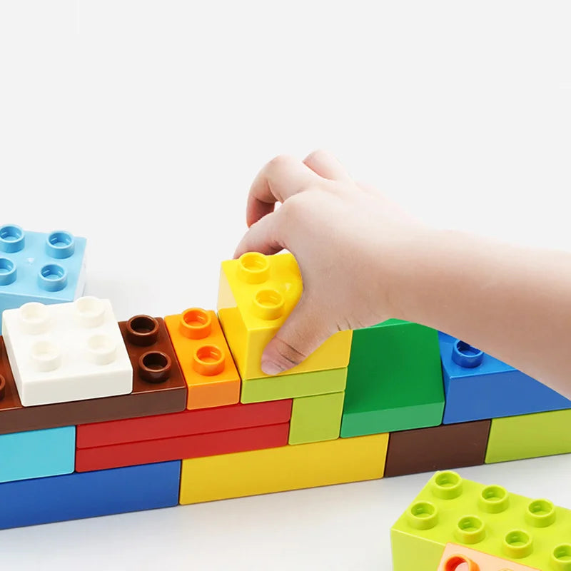 Colorful DIY Building Blocks – Big Size Bulk Bricks, Cars, Animals & Base Plates