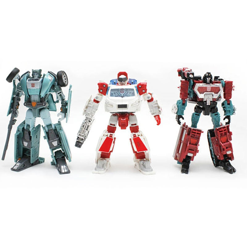 TAKARA TOMY Original Transformers AUTOBOTS WARRIORS RATCHET KUP PERCEPTOR Action Figure Robot Model Set - Xclusive Collectibles