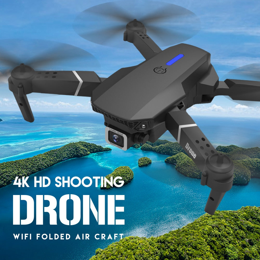New 2023 E88Pro RC Drone 4K With 1080P Wide Angle HD Camera + Foldable