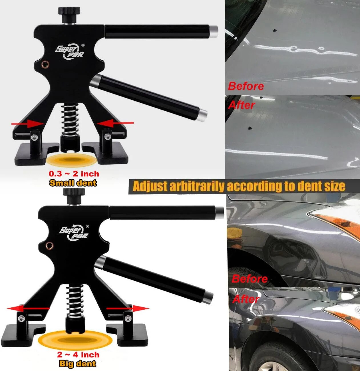 Master Car Dent Repair with Super PDR Dent Removal Kit