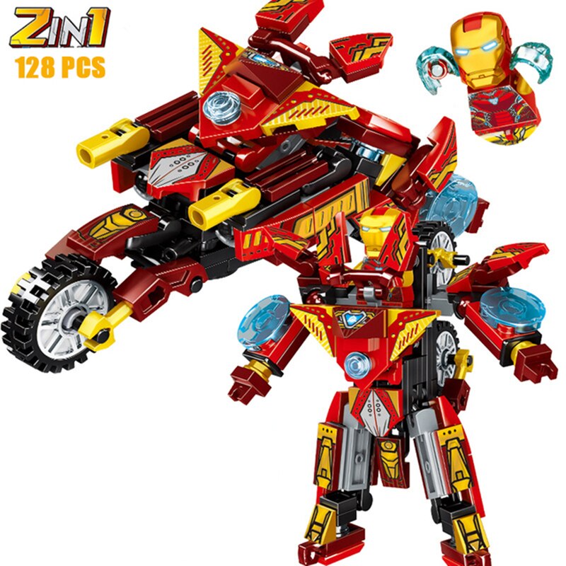 Marvel Superhero and Villain 2 in 1 Transforming Brick Model Playsets