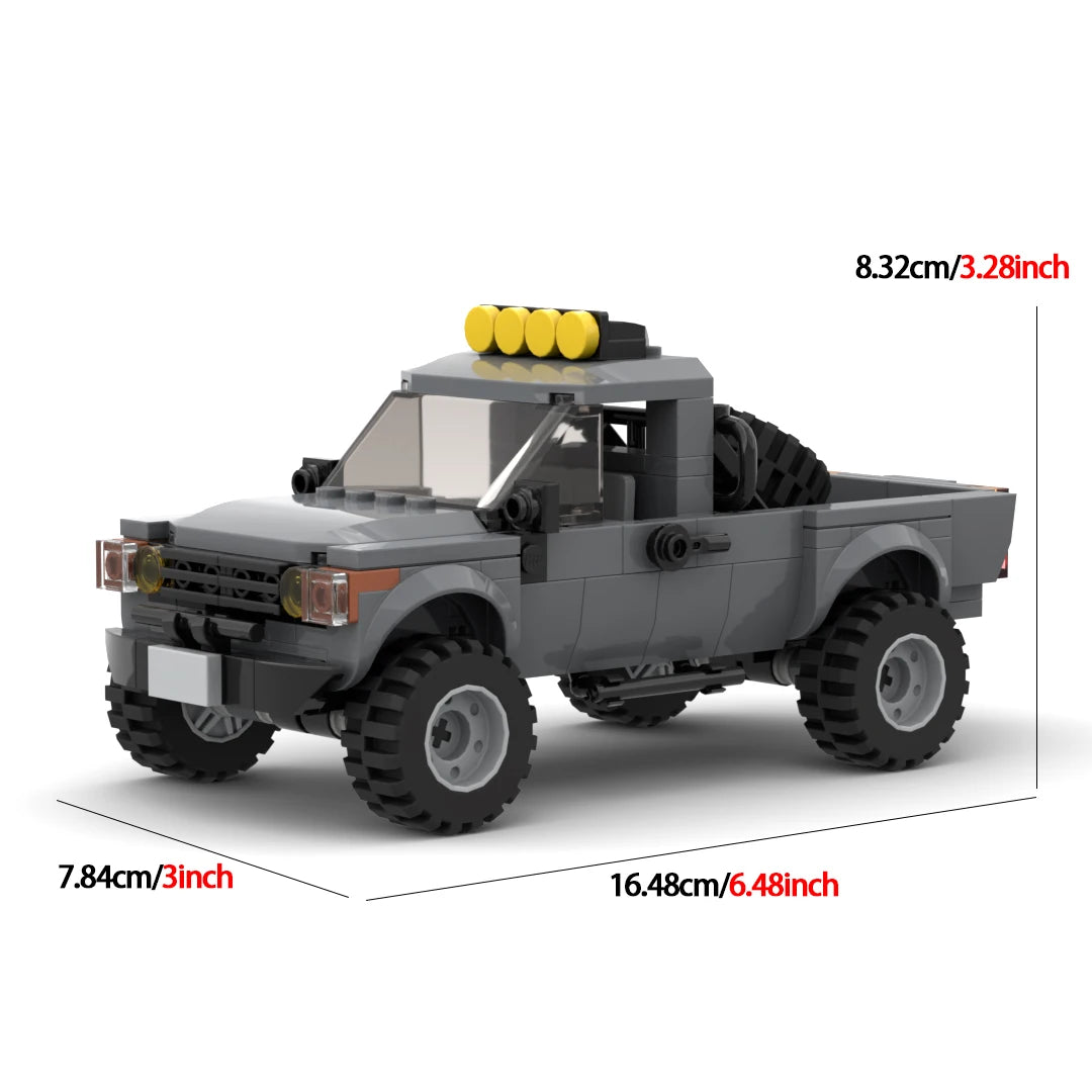 MOC Building Block Military Pickup Off-road Vehicle Model Weapon Transport Truck DIY Education Brick Toy for Boys