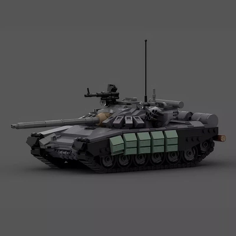 Bricklink MOC Military Weapons Soviet Main Battle Tank T-72B3M War Vehicle Sets Creative Building Blocks Kid Toys Christmas Gift