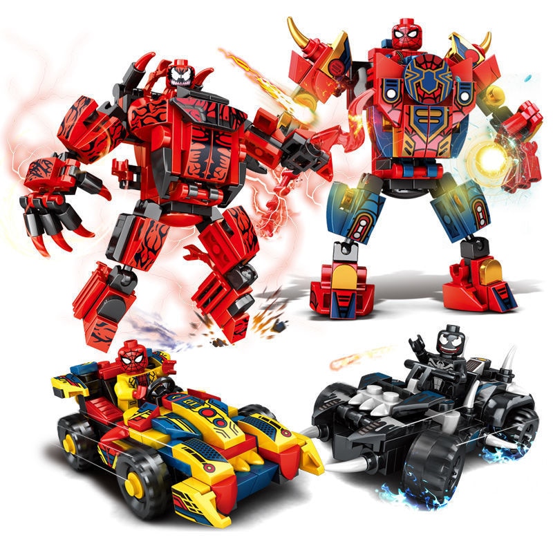 Marvel Superhero and Villain 2 in 1 Transforming Brick Model Playsets