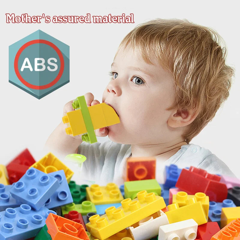 Colorful DIY Building Blocks – Big Size Bulk Bricks, Cars, Animals & Base Plates