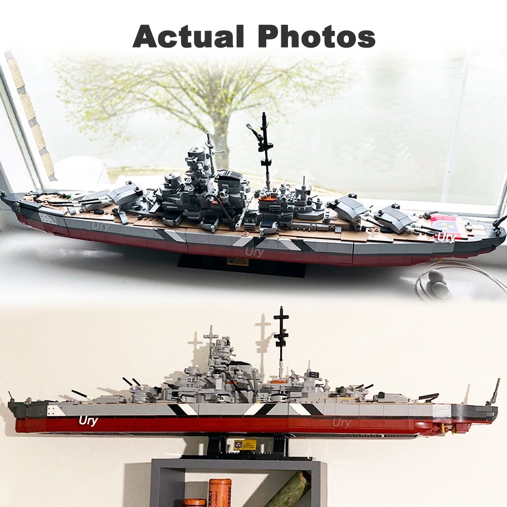 Sluban 2in1 Tirpitz & Bismarck Battleship Fleet Model Brick Set