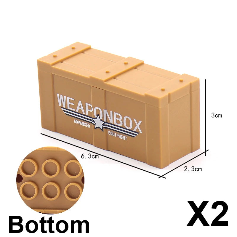 Military Building Blocks – Weapon Accessories, Helmets, and Supply Crates