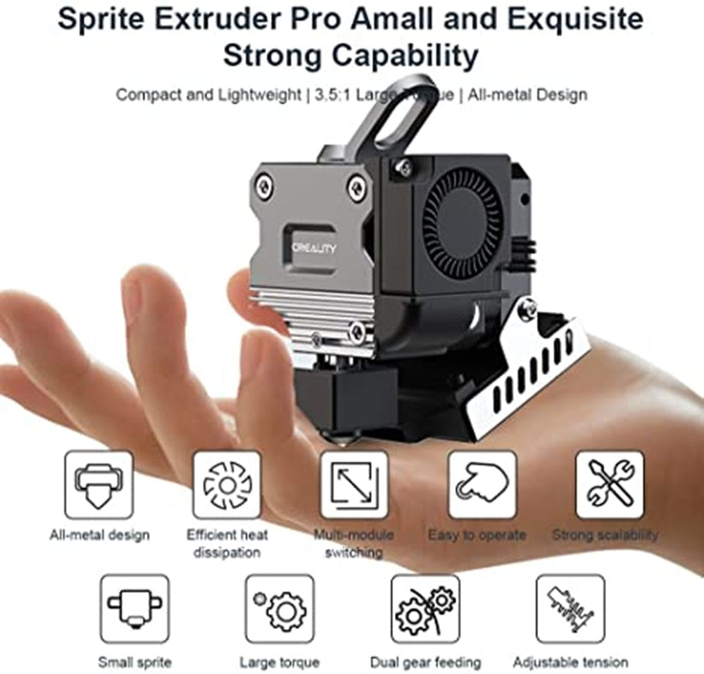 Creality Sprite Extruder Pro All Metal Dual 3.5:1 Gear Feeding Design 3D Printer
