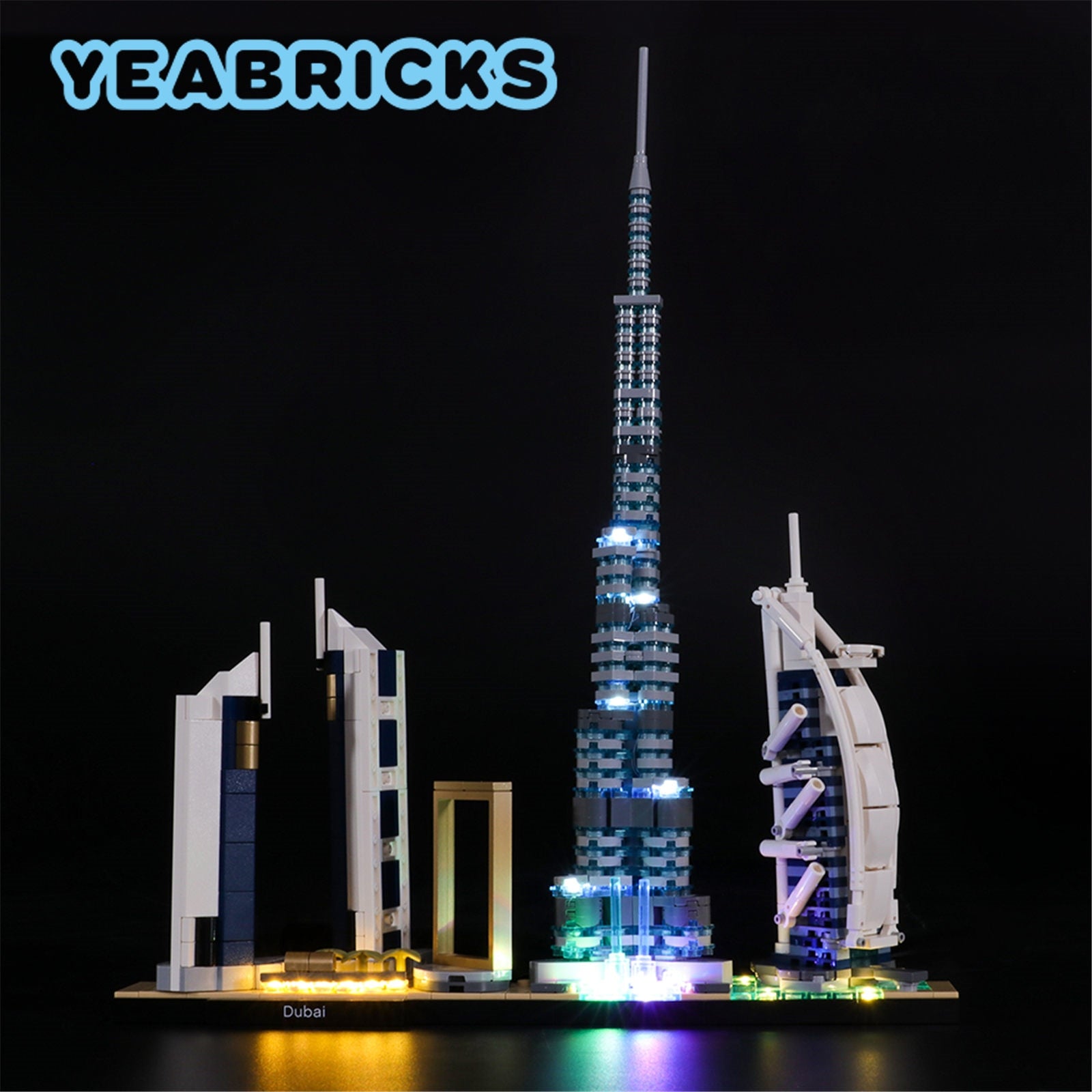 YEABRICKS LED Light Kit for 21052 Dubai Skyline Collection Building Blocks Set (NOT Included)