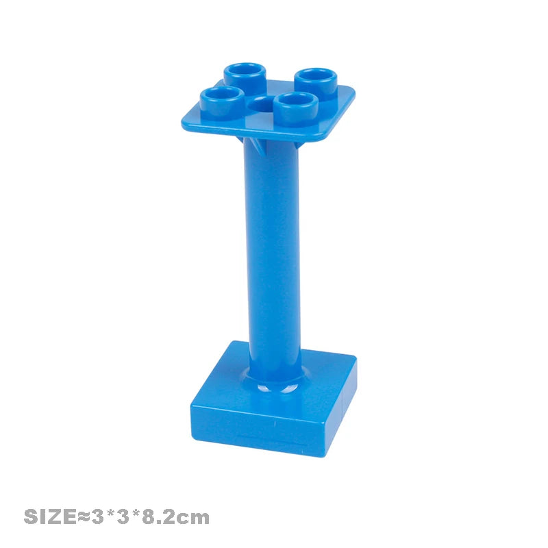 Big Particles Building Blocks House Parts Accessory Window Wall Roof Construction Assemble Duplo Brick Educational Toys For Kids