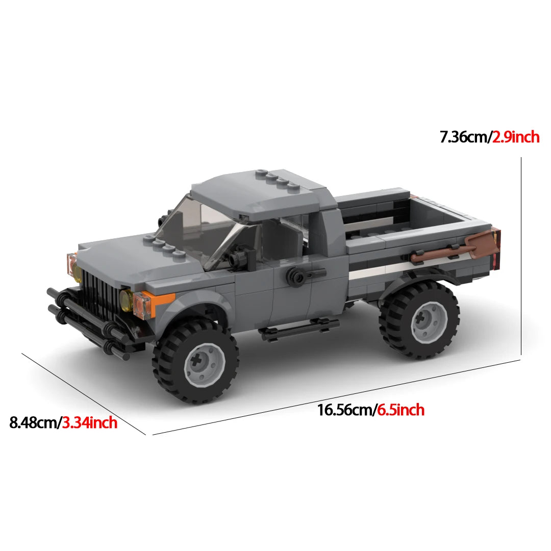MOC Building Block Military Pickup Off-road Vehicle Model Weapon Transport Truck DIY Education Brick Toy for Boys