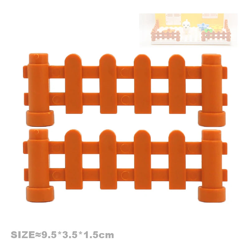 Big Particles Building Blocks House Parts Accessory Window Wall Roof Construction Assemble Duplo Brick Educational Toys For Kids