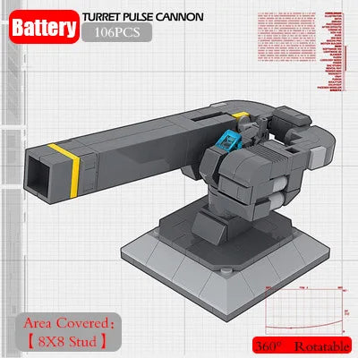 Military Base Defense Building Blocks – Missile Launcher, Supply Containers & Industrial Modules