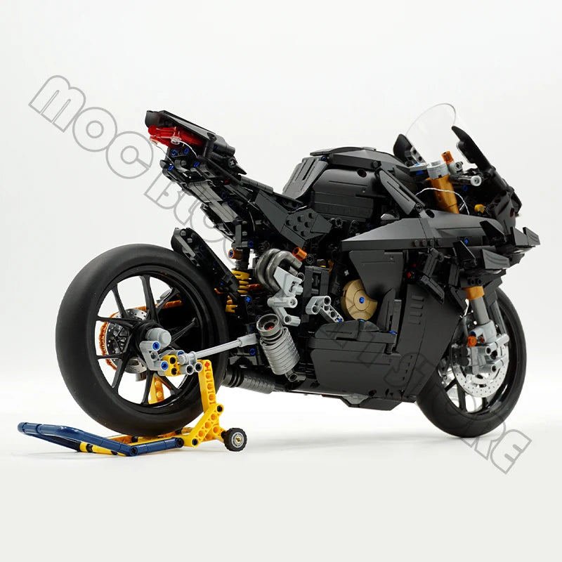 Light Up The Track: Ducat V4S Motorcycle Model With Light Kit – MOCBRICK High-Tech Building Blocks