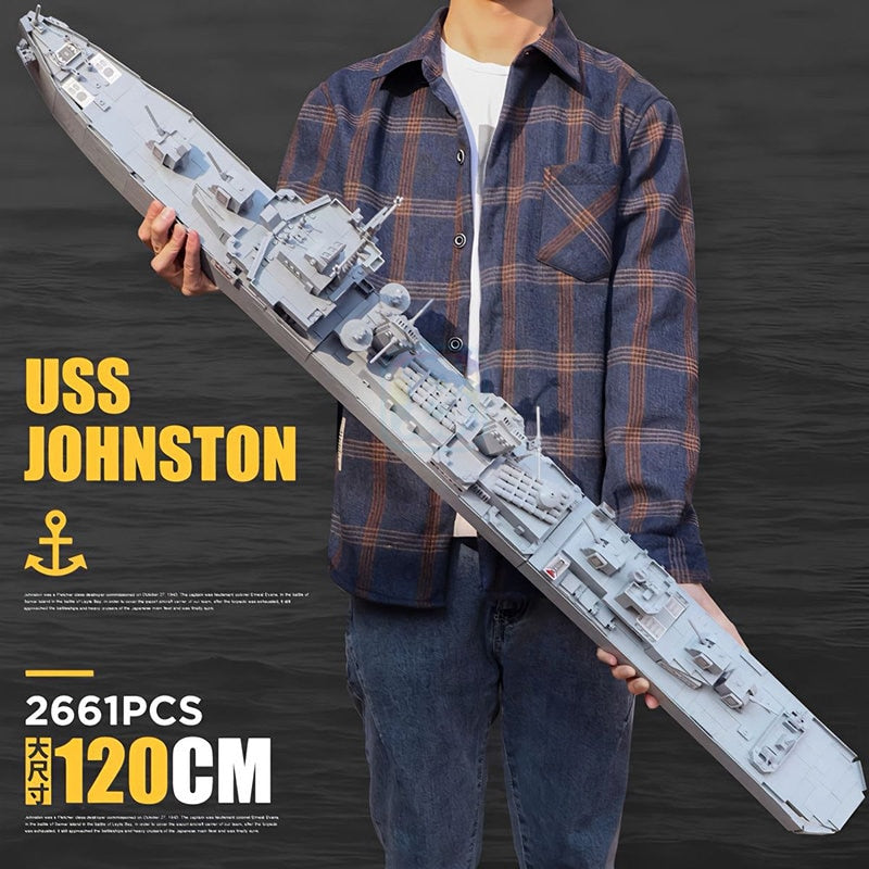Bismarrk,P USS Johnston Fletcher-Class Destroyer Model Brick Playset