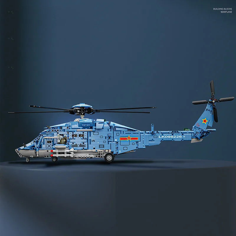 Modern Military Gunship Helicopter Building Block Set – Air Forces Collection