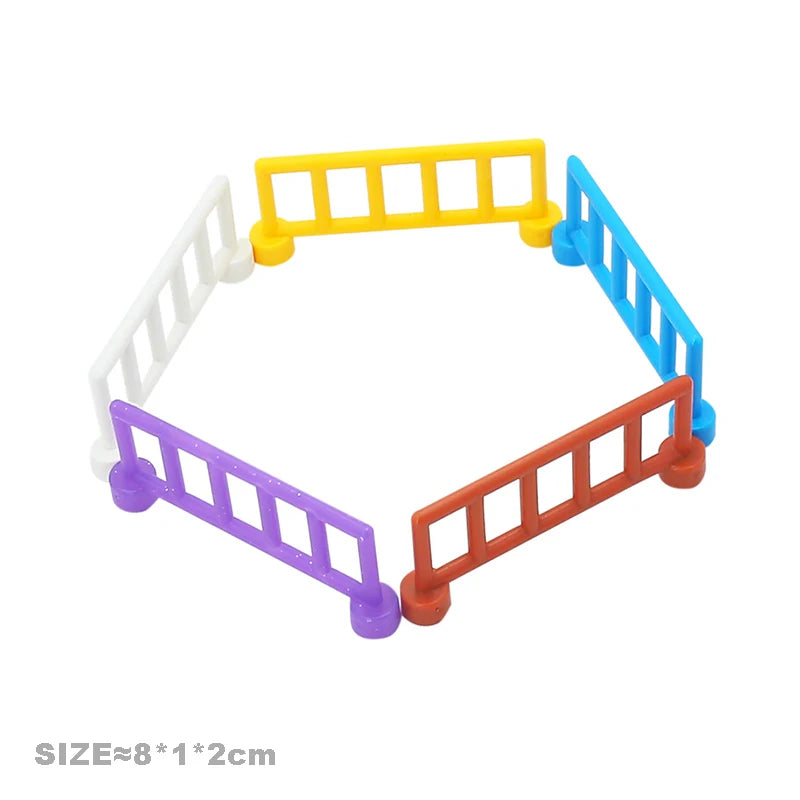 Big Particles Building Blocks House Parts Accessory Window Wall Roof Construction Assemble Duplo Brick Educational Toys For Kids